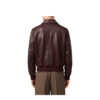 MAYFEYR - Ami Paris - Burgundy Zip Bomber Jacket - HJK850LH0068A235
