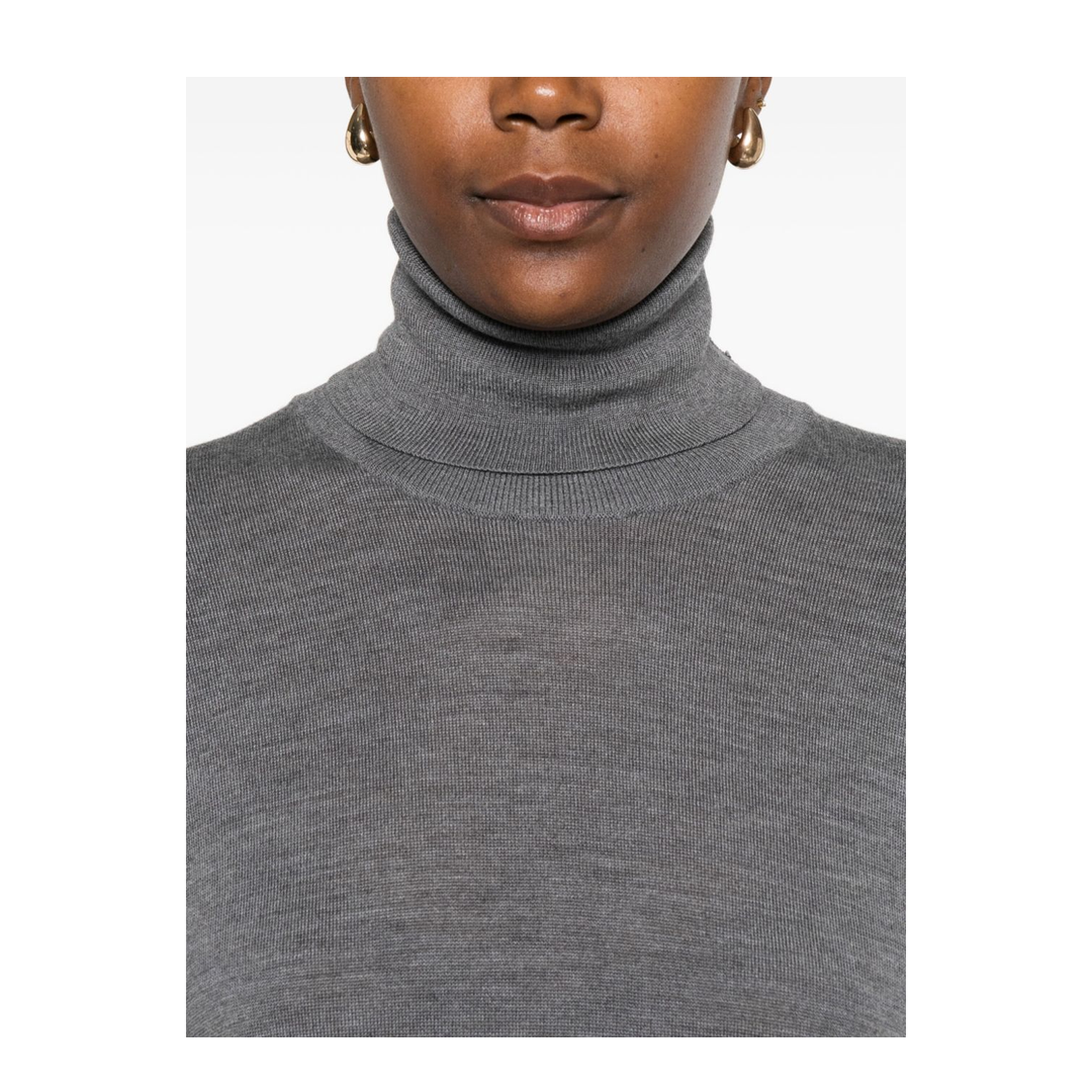 Wool Turtleneck Midi Dress