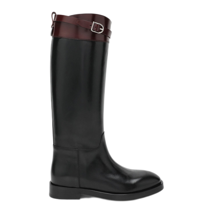 MAYFEYR - Durazzi Milano - Black Burgundy Two Tone Boots - FW25SB01013POHB001