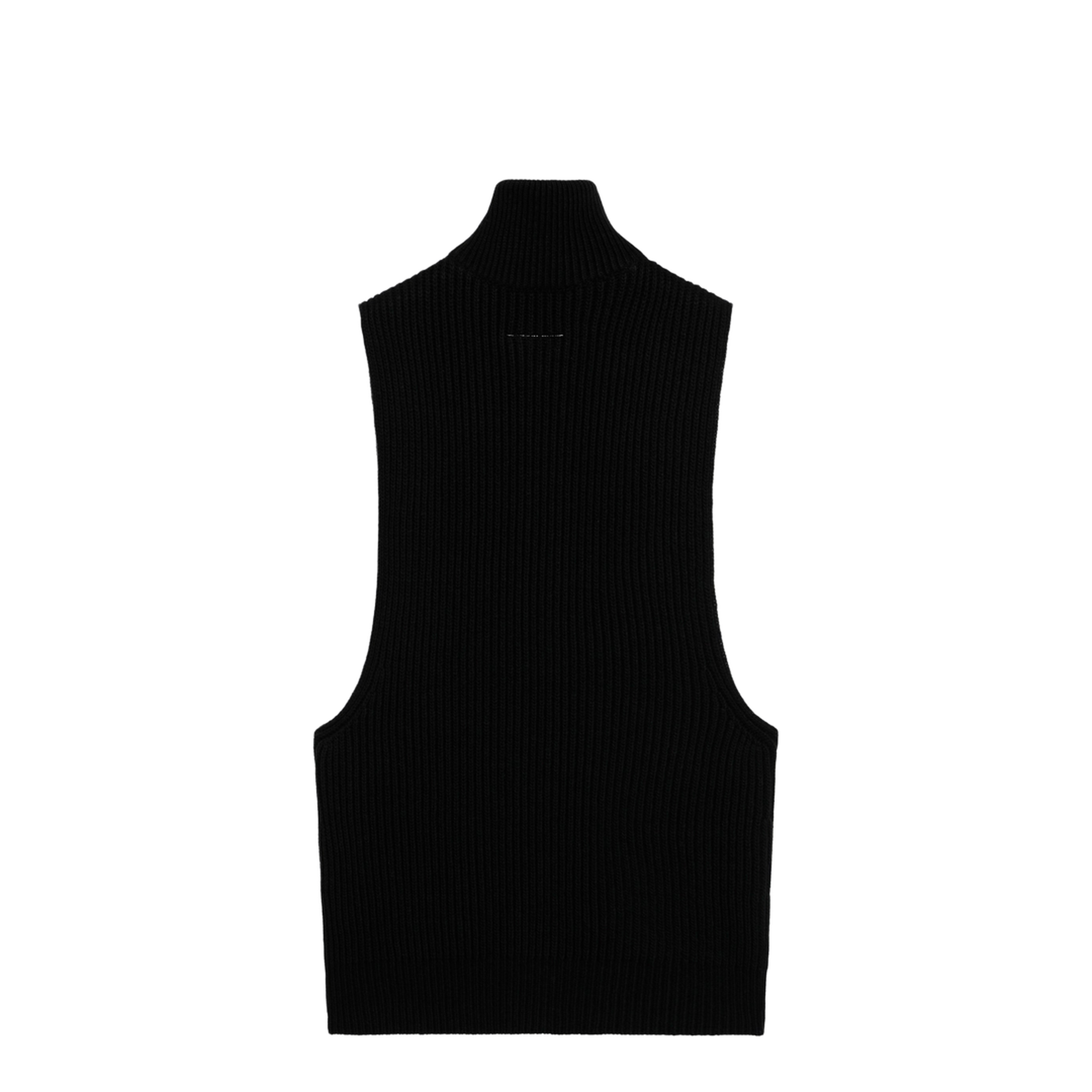 MAYFEYR - Mm6 Maison Margiela - Black Wool Zip Vest - S52FB0106M13286900
