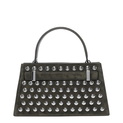 Mini Lee Radziwill Studded Suede Handbag