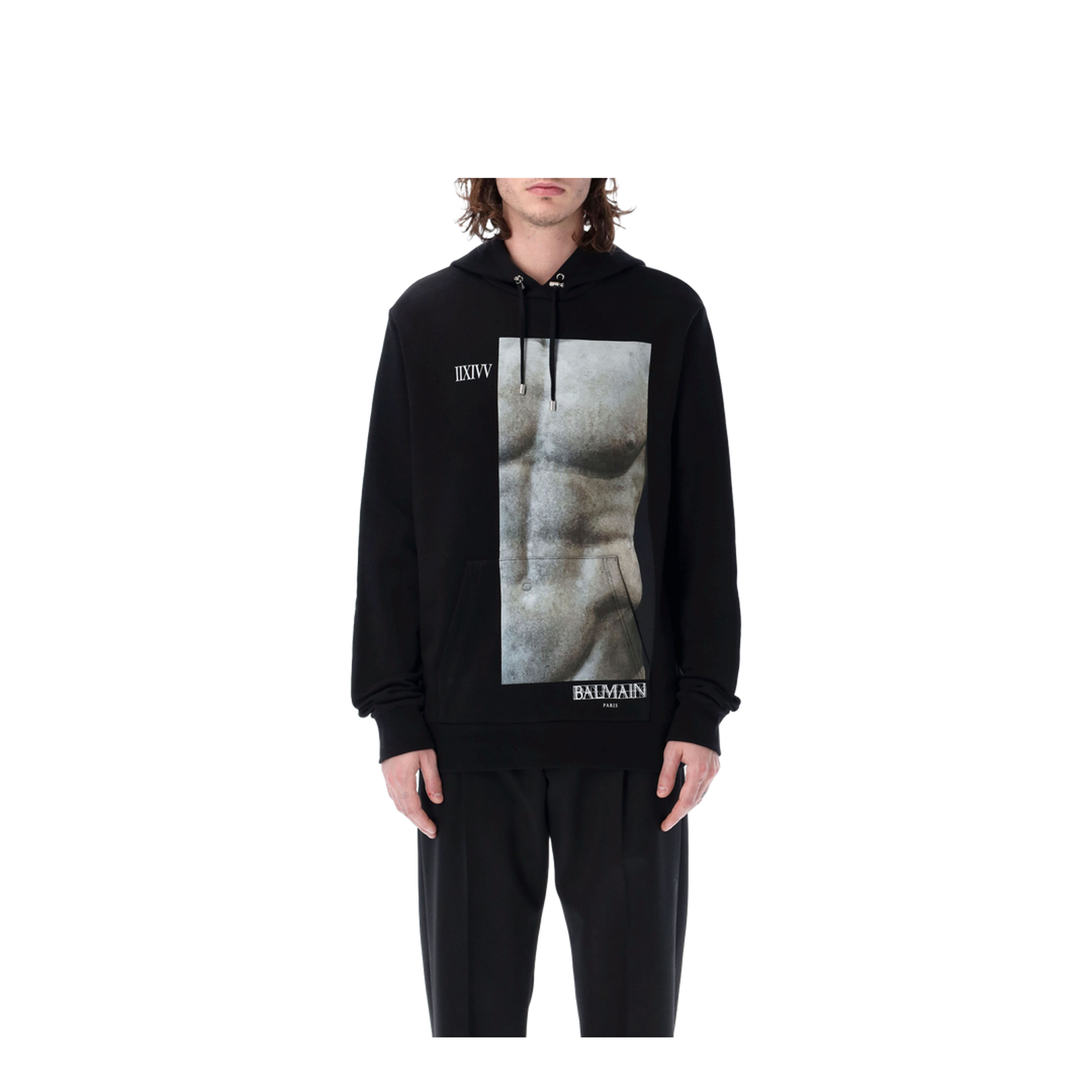 Printed Hoodie - Black