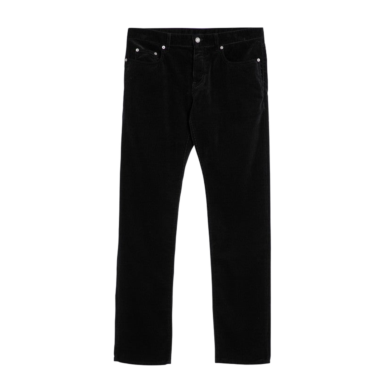 Black Corduroy Slim Trousers