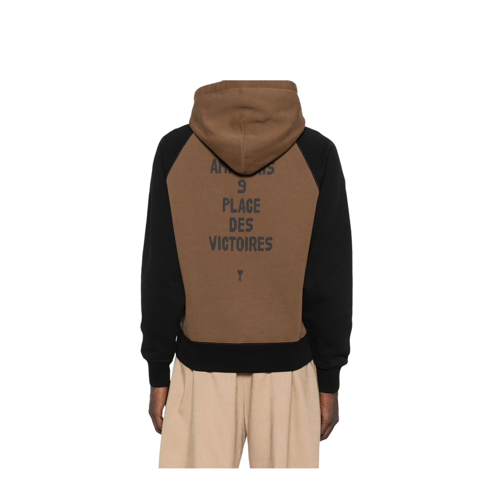 Cotton Colorblock Hoodie - Brown
