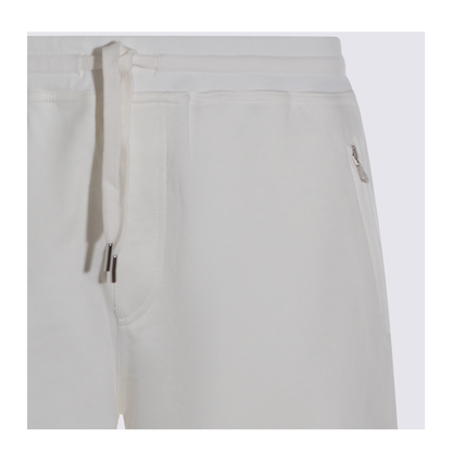 Techno Cotton Fleece Bermuda Shorts White