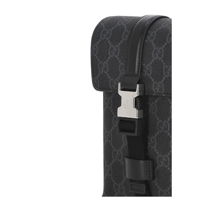 GG Black Mini Canvas Bag - Gray