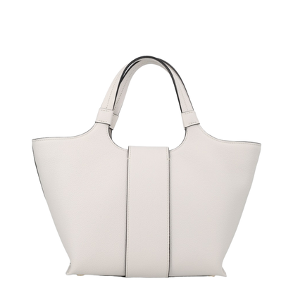 Belle Vivier Mini Shopping Bag In Ice White Calfskin - Ice White
