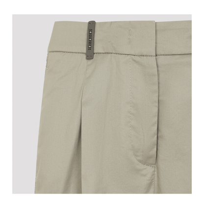 MAYFEYR - PESERICO - Green Cotton Pants - A0468301979136