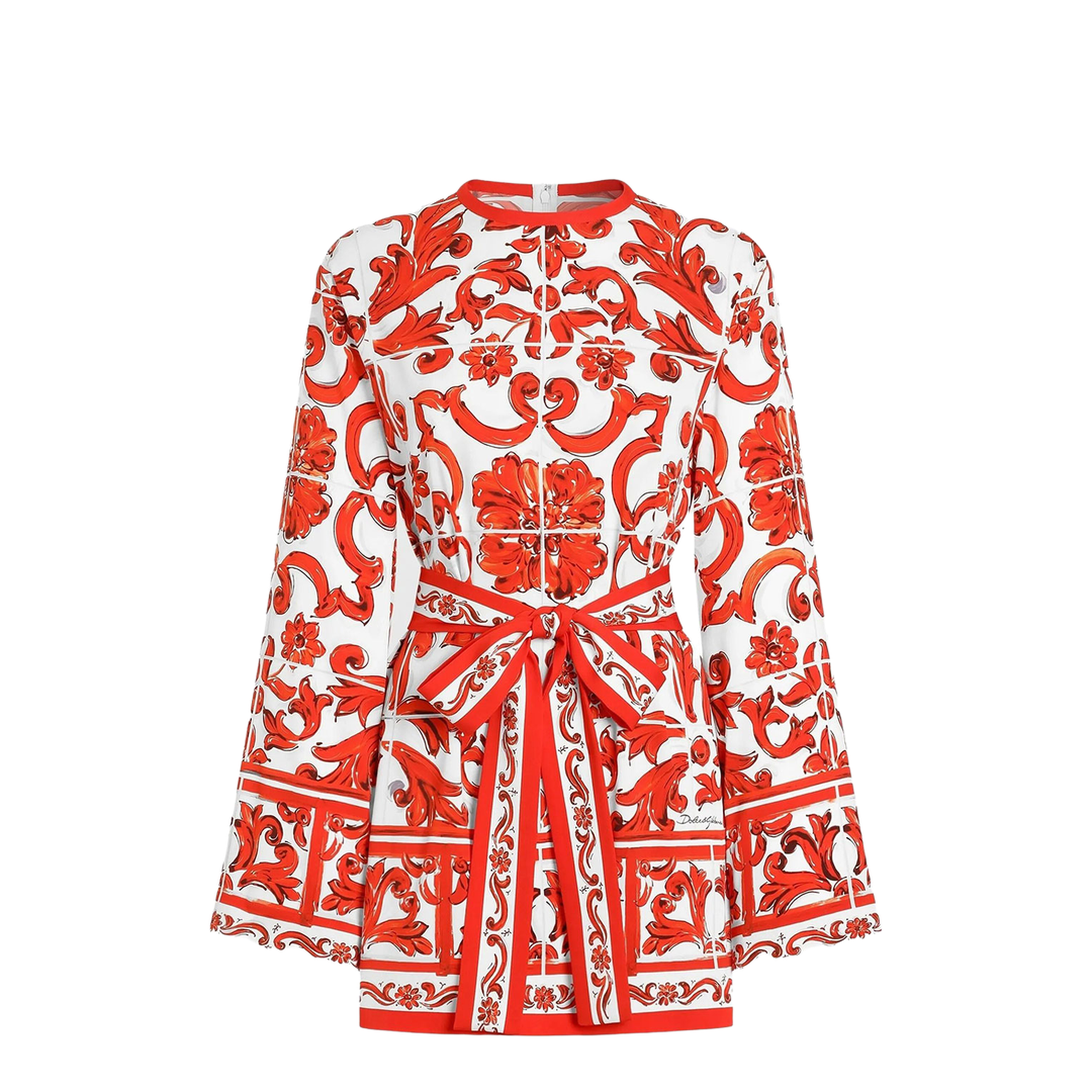 MAYFEYR - Dolce & Gabbana - Majolica-Print Silk Charmeuse Shirt - F7BM9TGDDRJ