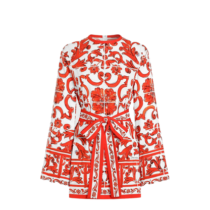 MAYFEYR - Dolce & Gabbana - Majolica-Print Silk Charmeuse Shirt - F7BM9TGDDRJ