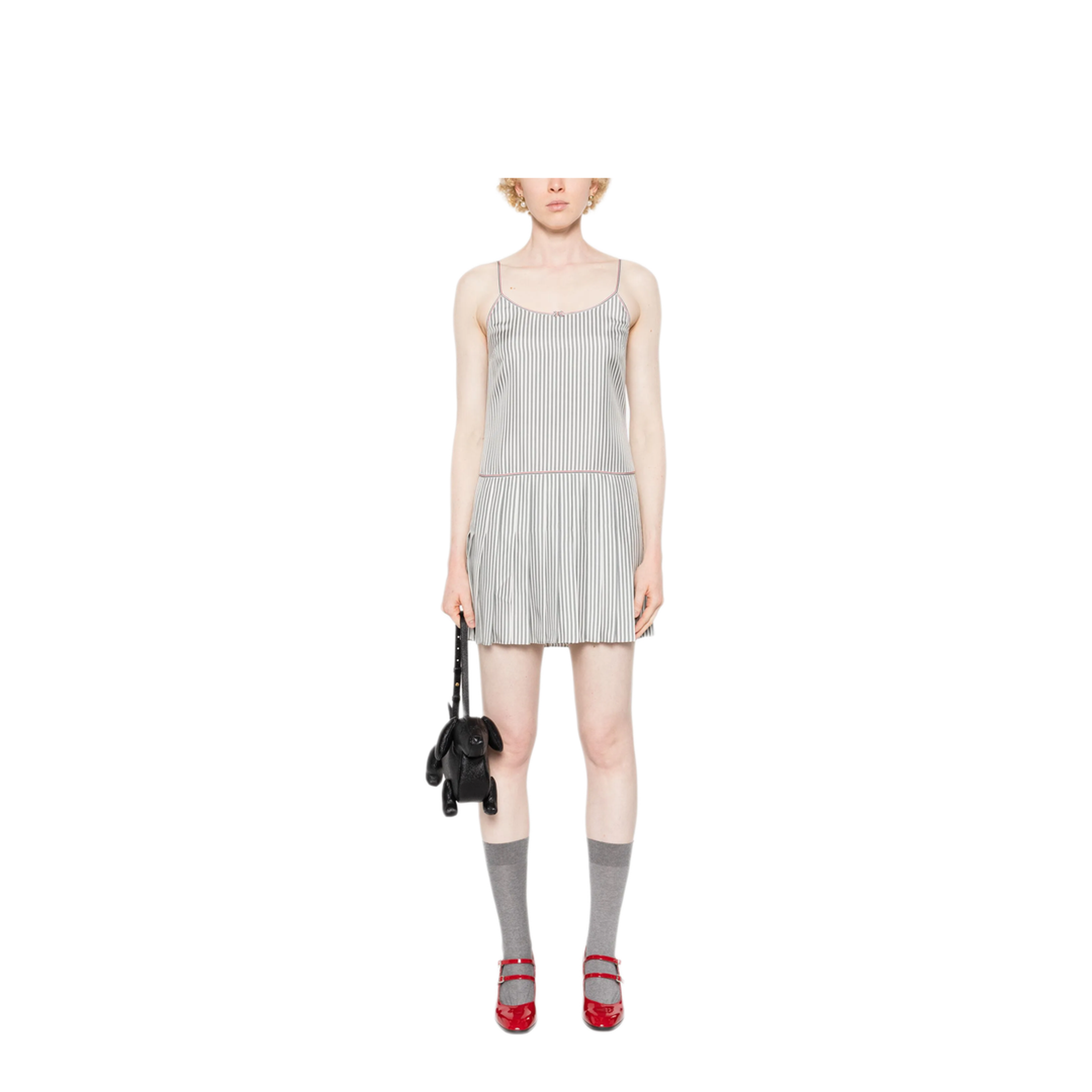MAYFEYR - Thom Browne - Striped Pleated Minidress - FDSF09AF0819035