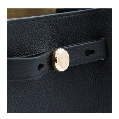 Romy Pebbled Leather Bucket Bag - Black