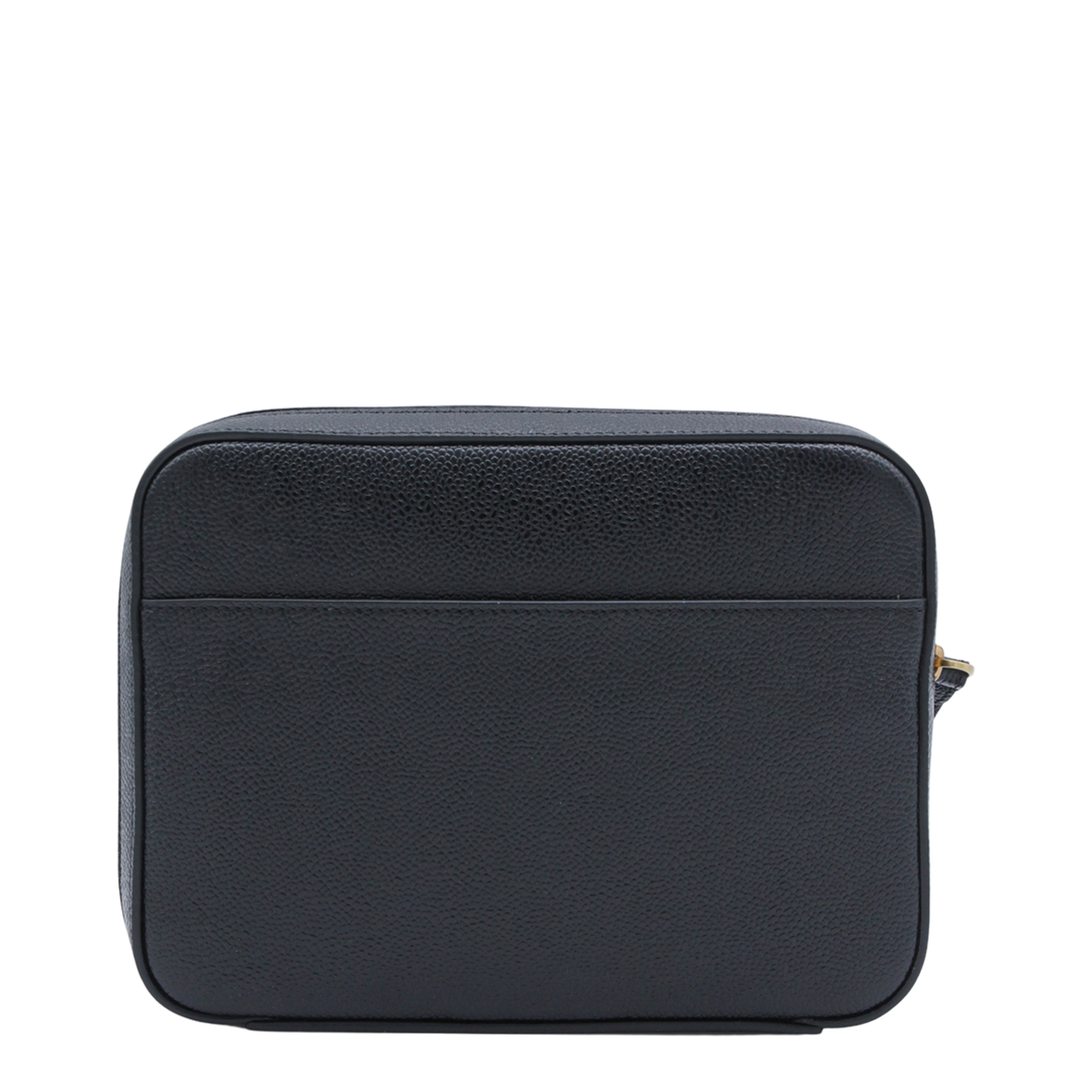 Leather Clutch With RWB Strap in Black