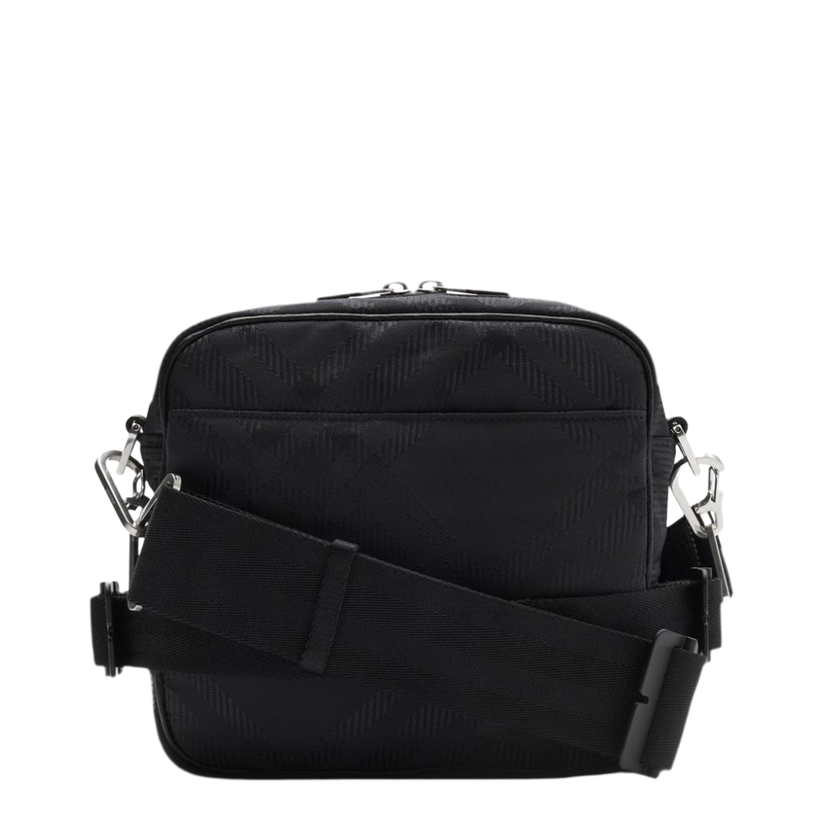 Black Nylon Blend Crossbody Bag