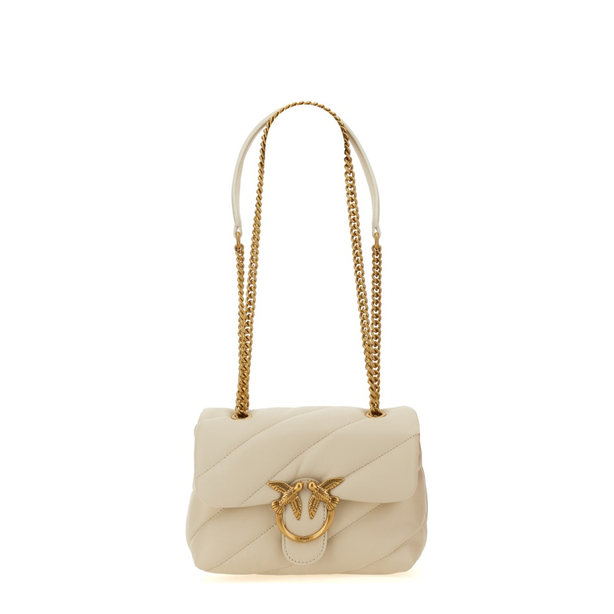 Love Bag Puff Maxi Quilt Small Lambskin Crossbody - White
