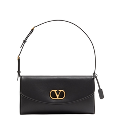 DeVain Small Lambskin Shoulder Bag - Black