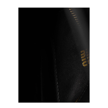 Black Matelassé Nappa Leather Pouch