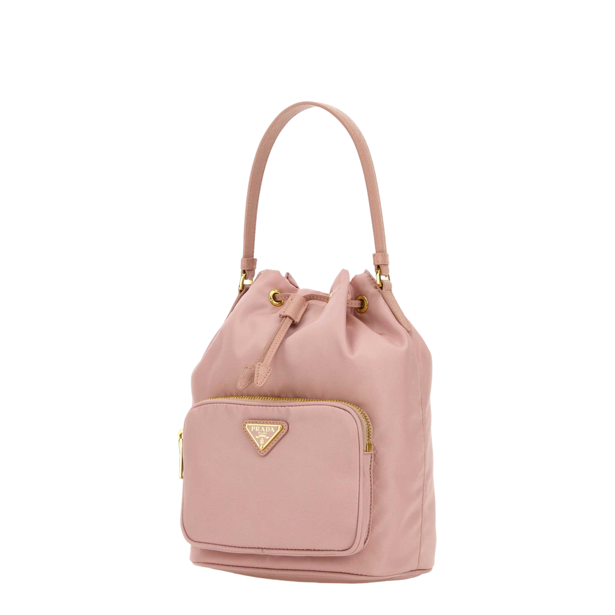 Pink Re-Nylon Duet Bucket Bag