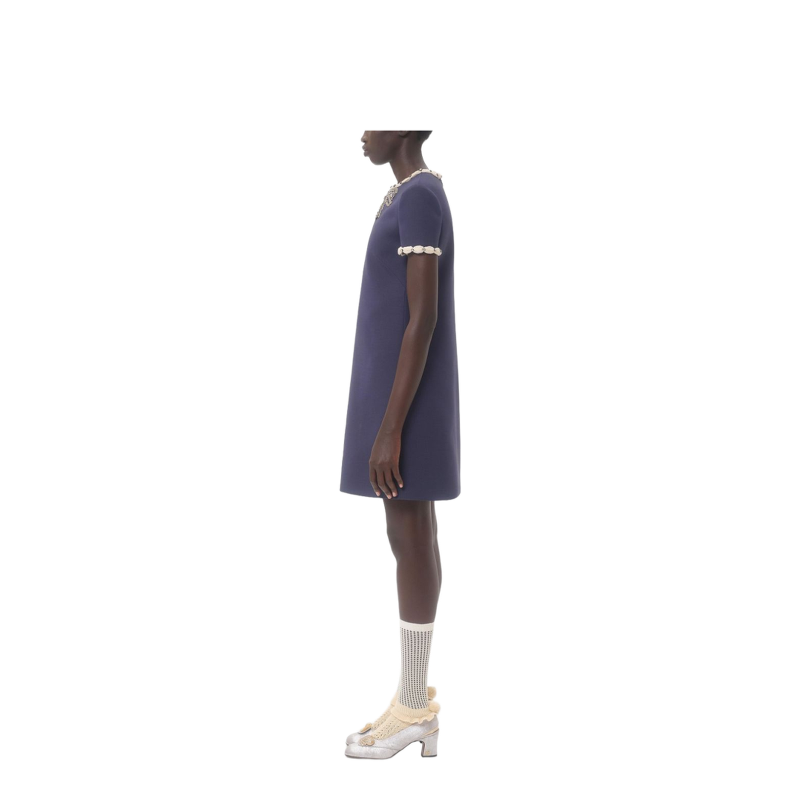 Wool and Silk Embroidered Dress