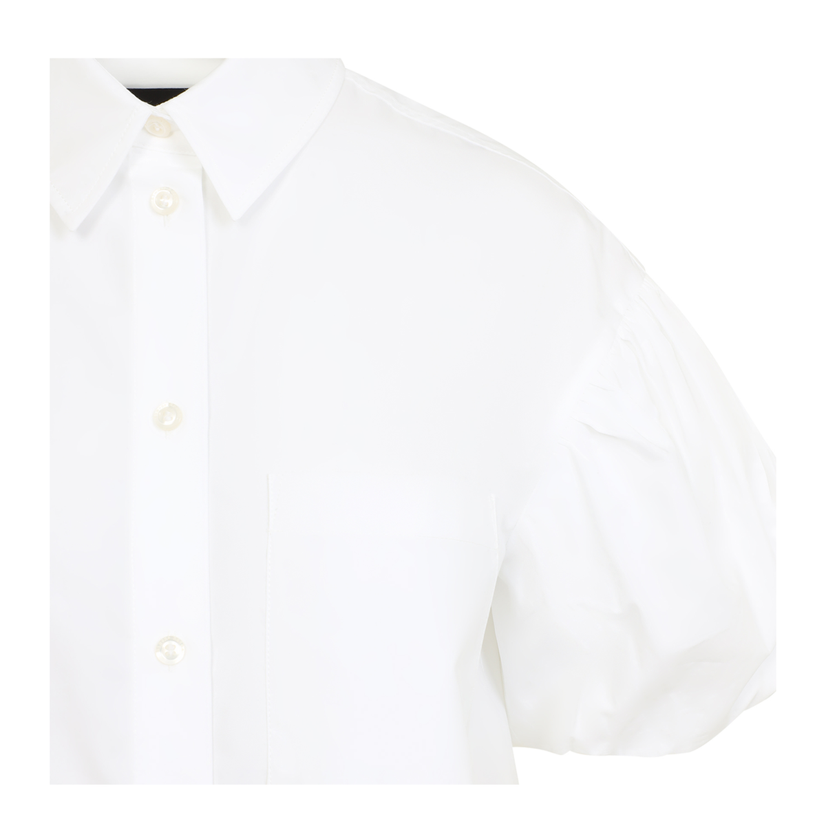 MAYFEYR - Simone Rocha - Cropped Puff Sleeve Lace T Shirt - 54631287WHITE