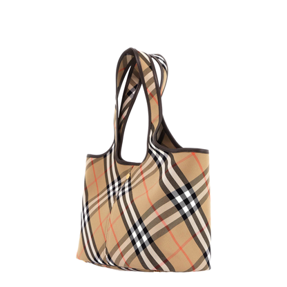 MAYFEYR - Burberry - Embroidered Canvas Small Check Shopping Bag - 8094685B9368