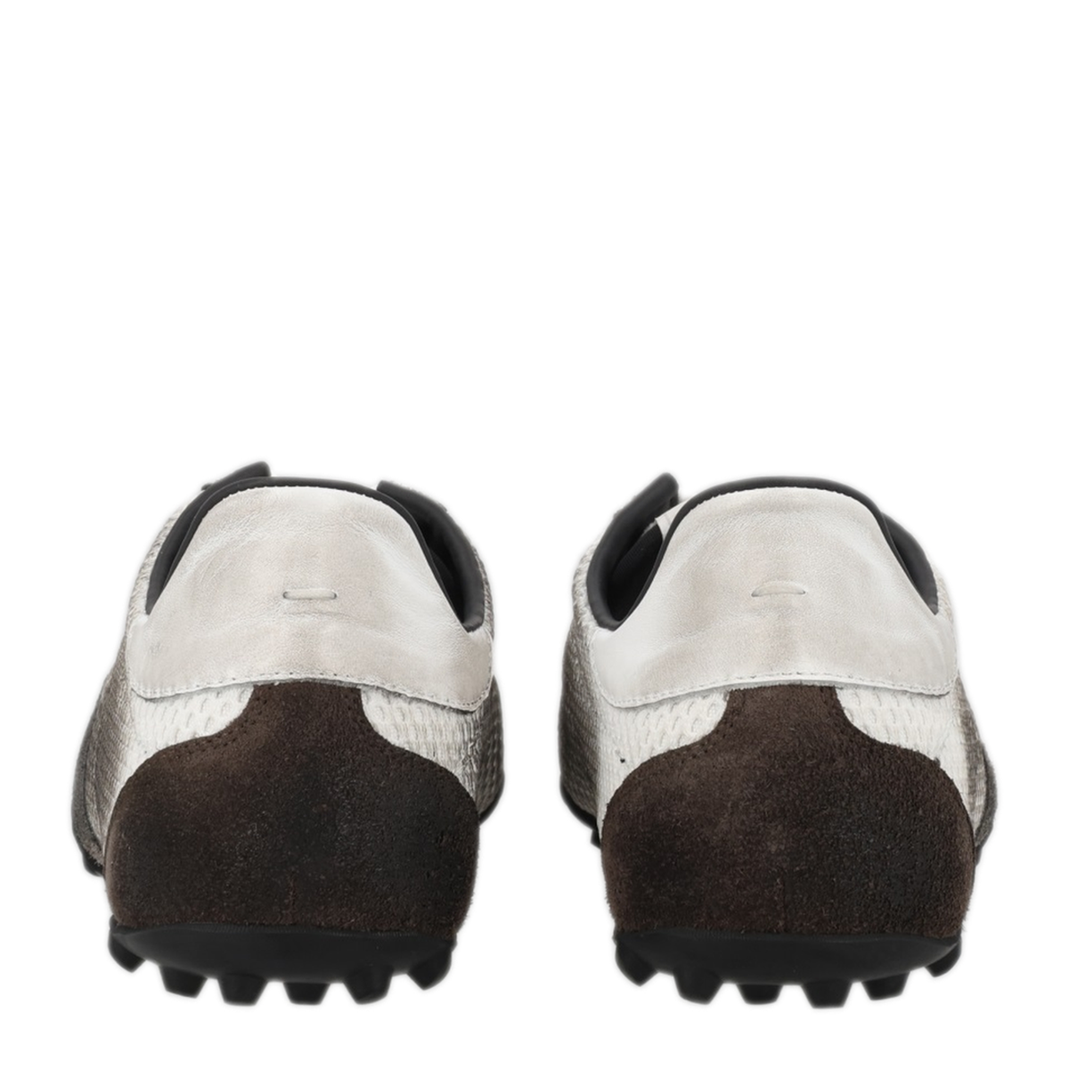 Sprinters White Grey Vintage-Effect Sneakers