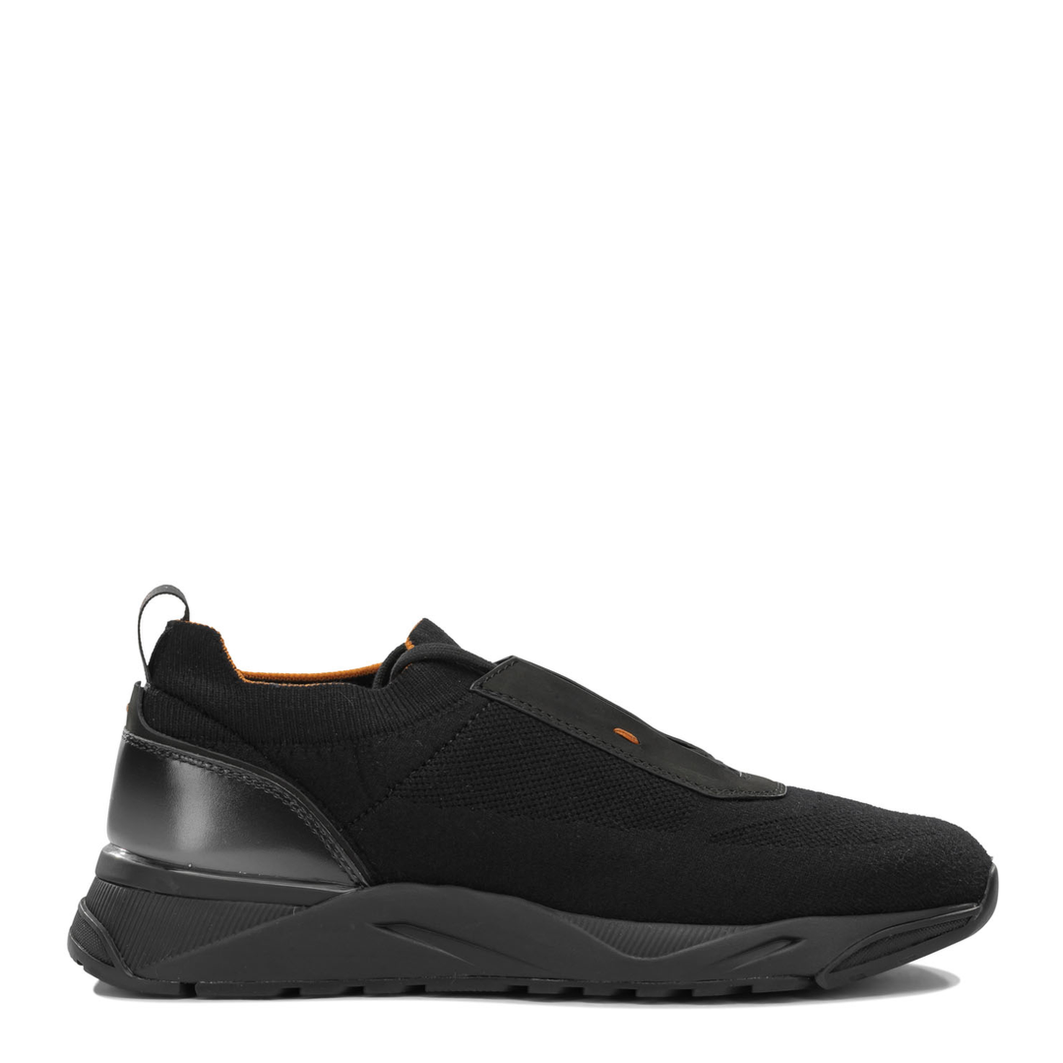 MAYFEYR - Santoni - Low Top Sneakers Made Of Mesh And Leather - MBIO21601NERNHODN01N01