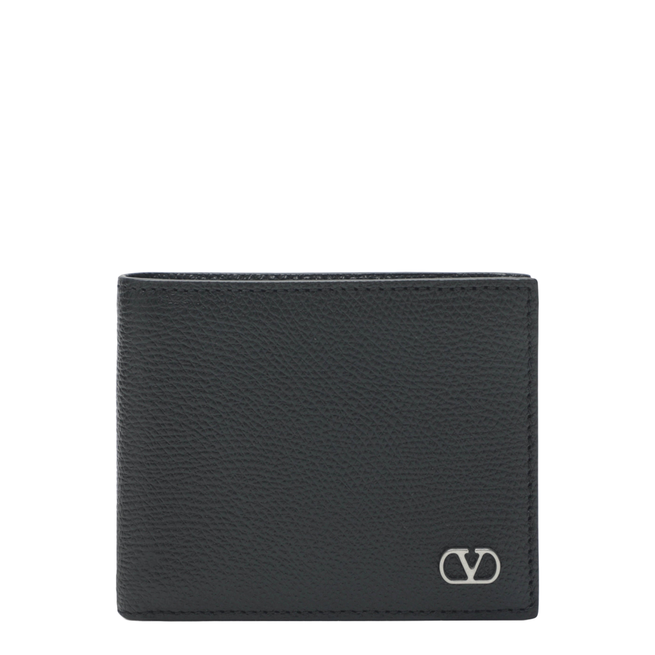 VLogo Signature Grainy Calfskin Wallet