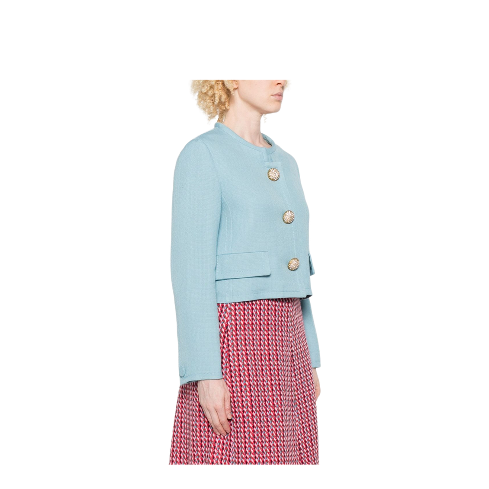 Short Collarless Jacket