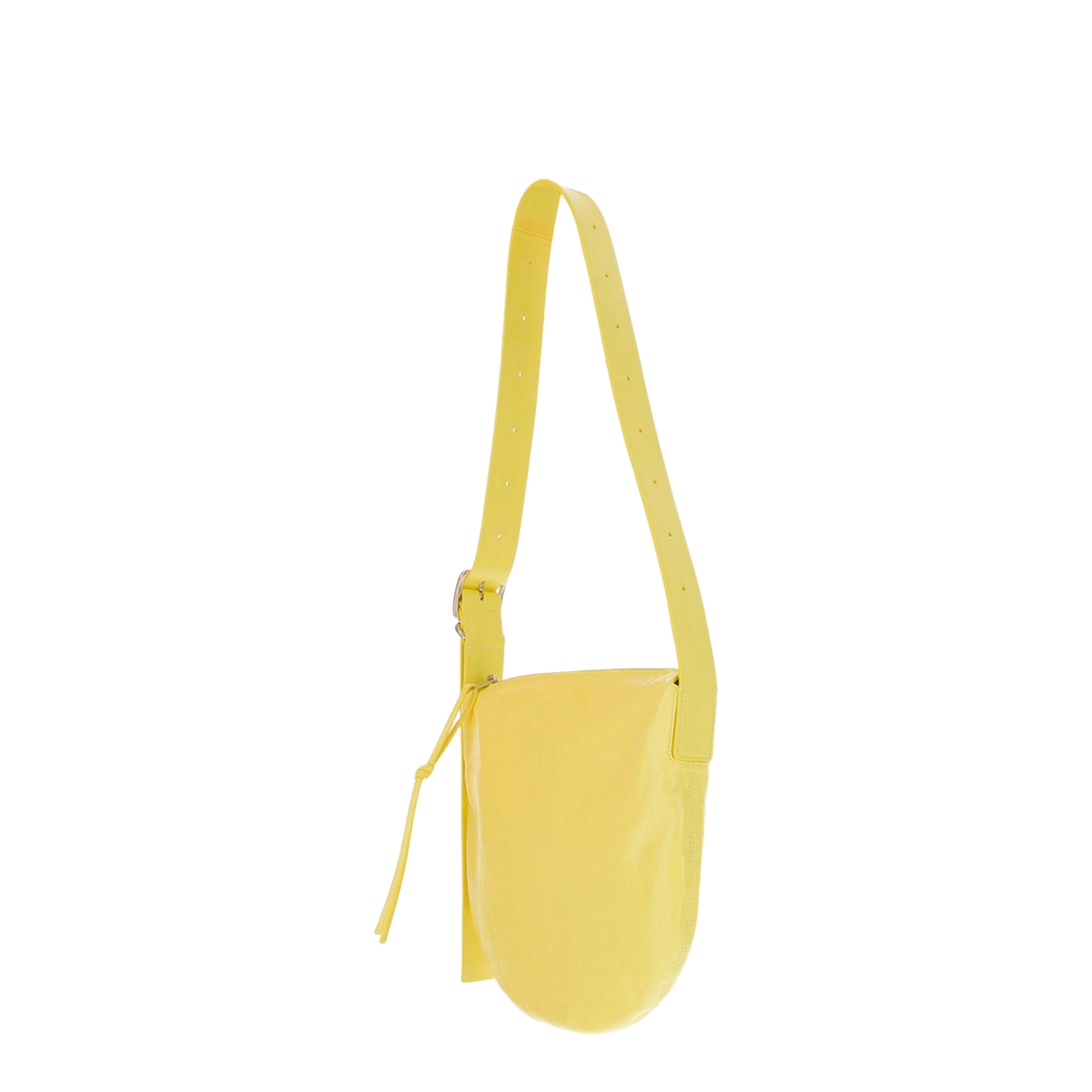 Crinkled Leather Small Shoulder Bag