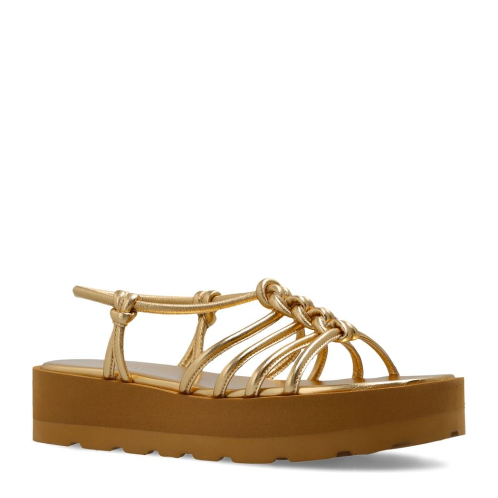 Hebe Leather Sandals Golden