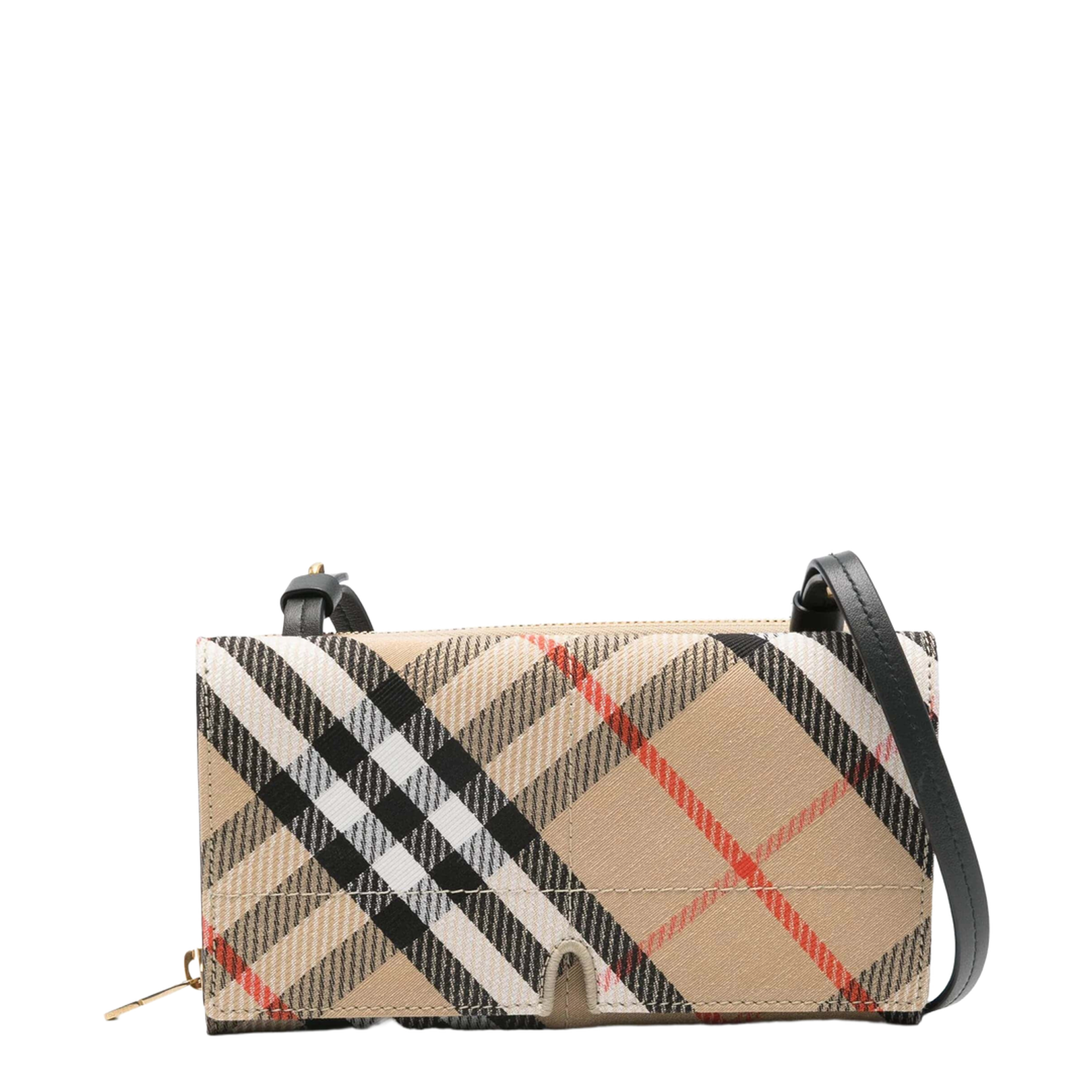 Snip Checked Foldover-Top Pouch