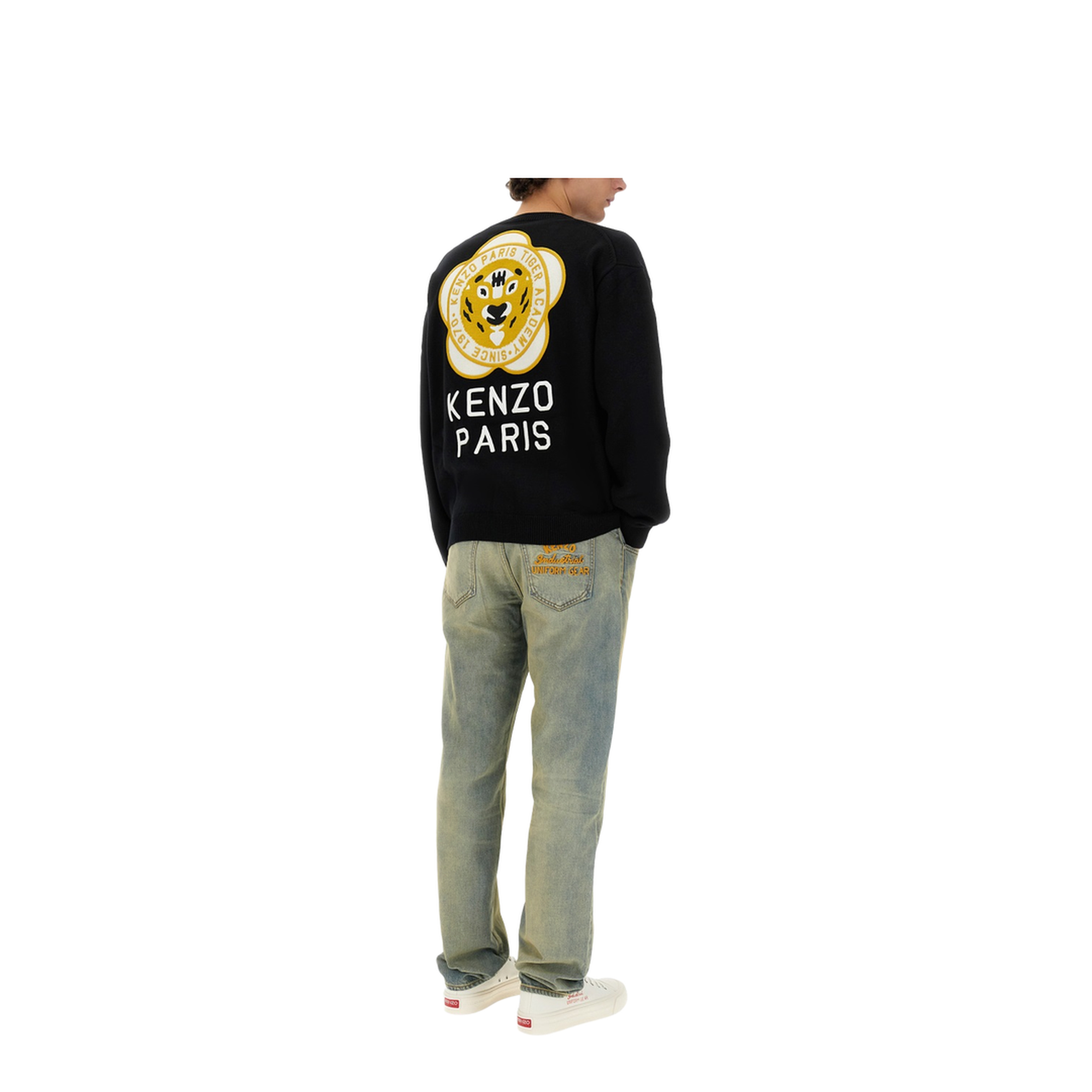 Cardigan with Embroidered Tiger Academy