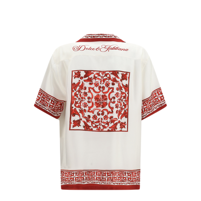 MAYFEYR - Dolce & Gabbana - Hawaii Shirt In Jacquard Twill With Majolica Print - G5JH9THI135