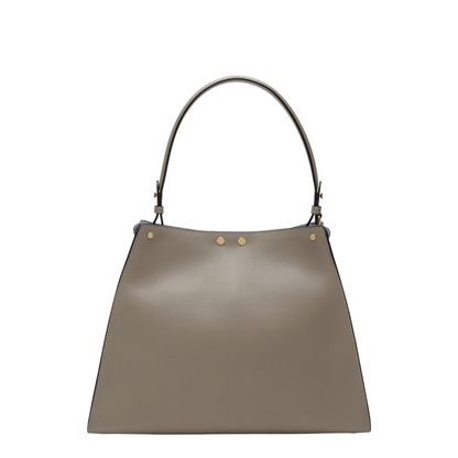 Way Medium Bag in Tortora Leather and Blue Neon Suede