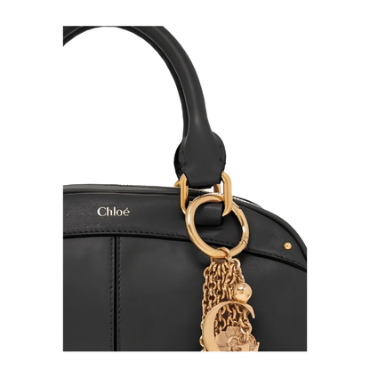 Small Chloé Bowling Bag in Soft Leather - Black