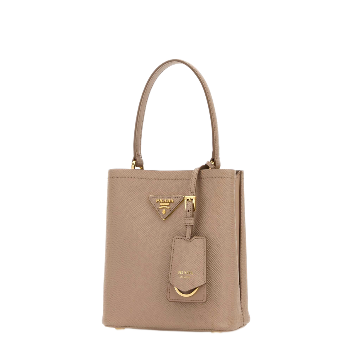 MAYFEYR - Prada - Beige Leather Small Panier Handbag - 1BA217VOOD2ERXF0770