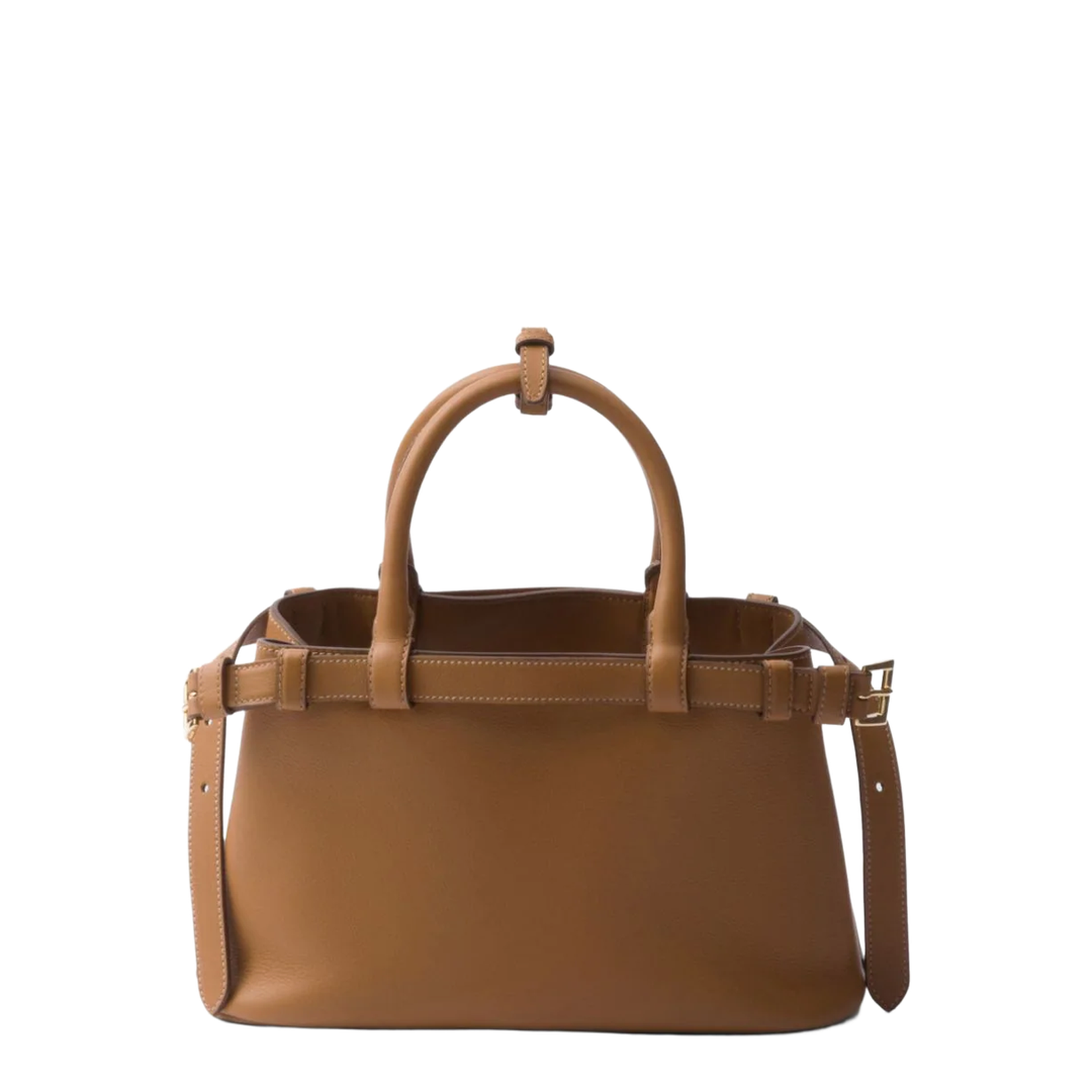 Small Belted Leather Two-Way Bag