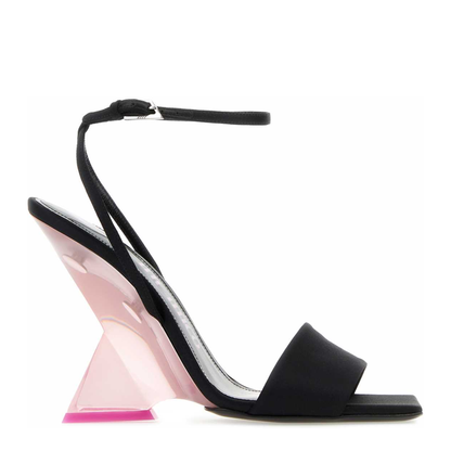 MAYFEYR - The Attico - Black Satin Cheope Sandals - 236WS513E091079