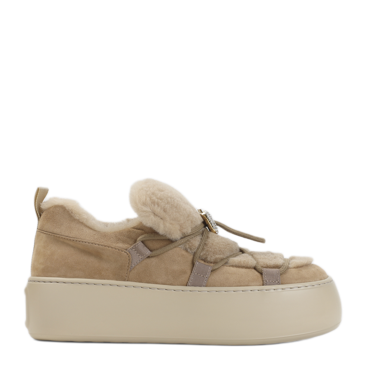 MAYFEYR - Roger Vivier - Snow Lace Up Fur - RVW73943390OYK5P87TABACCO
