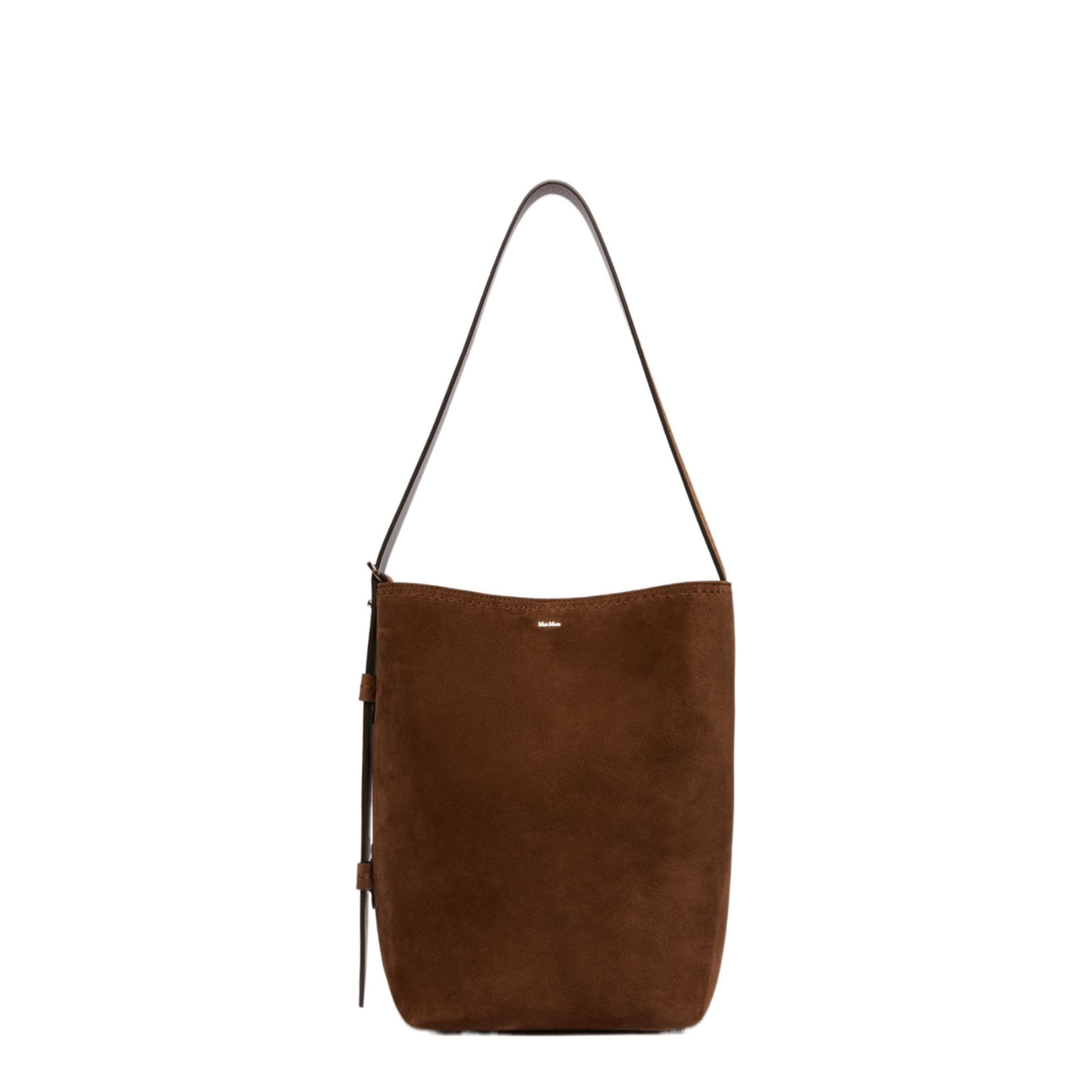 Small Archetipo Bag in Split Leather, Dark Brown