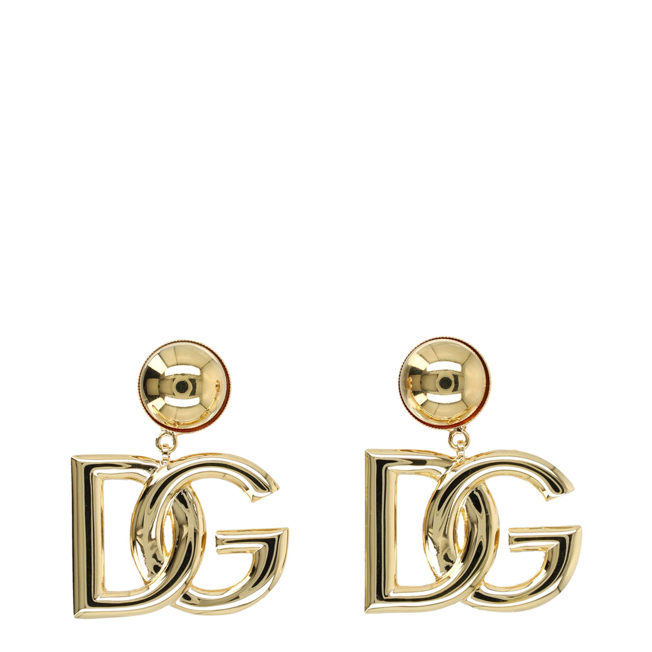Clip-on Earrings with DG Logo in Gold