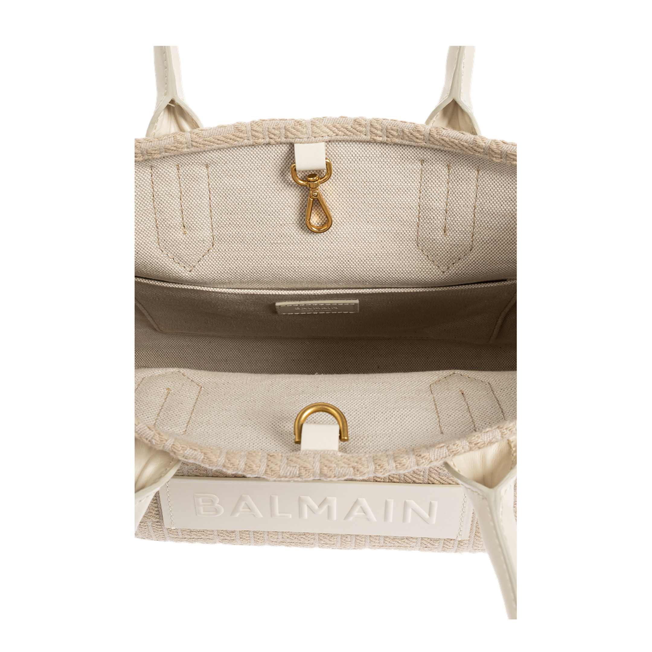B-Army 36 Monogrammed Canvas Jacquard and Leather Tote Bag