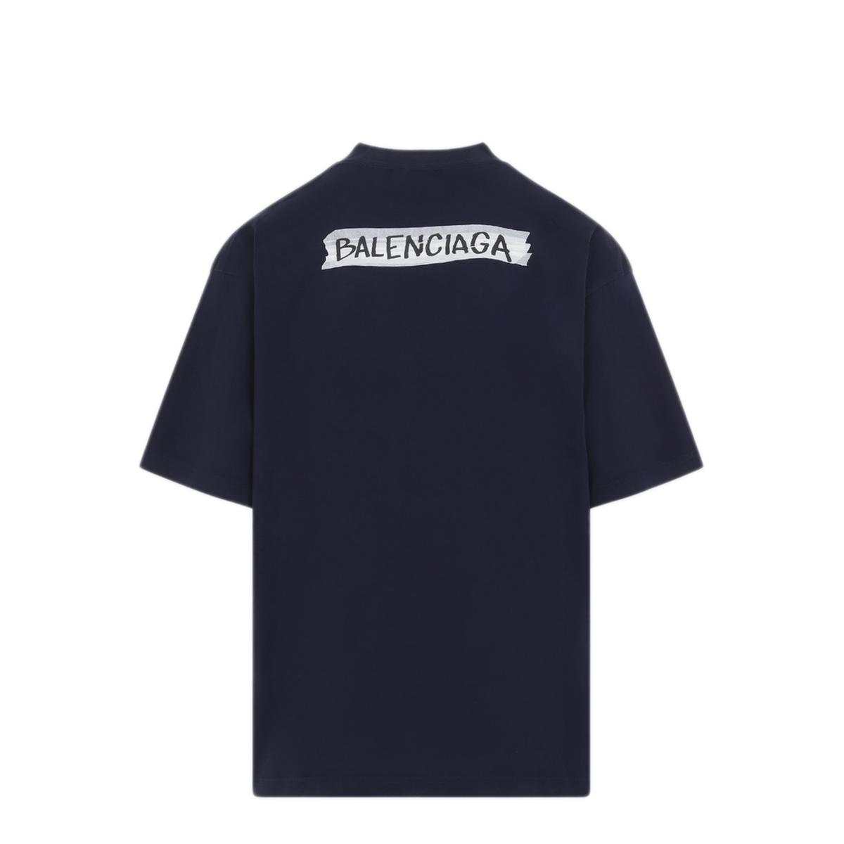 MAYFEYR - Balenciaga - Navy Cotton Medium Fit T Shirt - 764235TTVL68065
