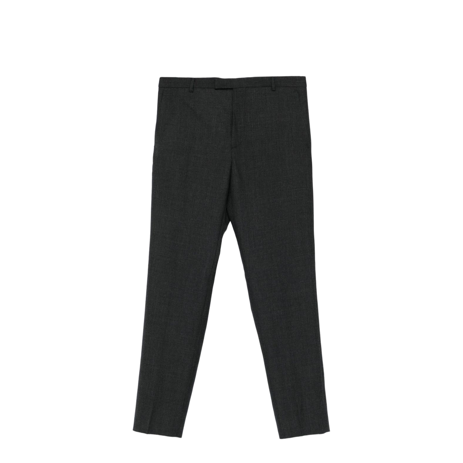 Houndstooth Wool Pant with Embroidery