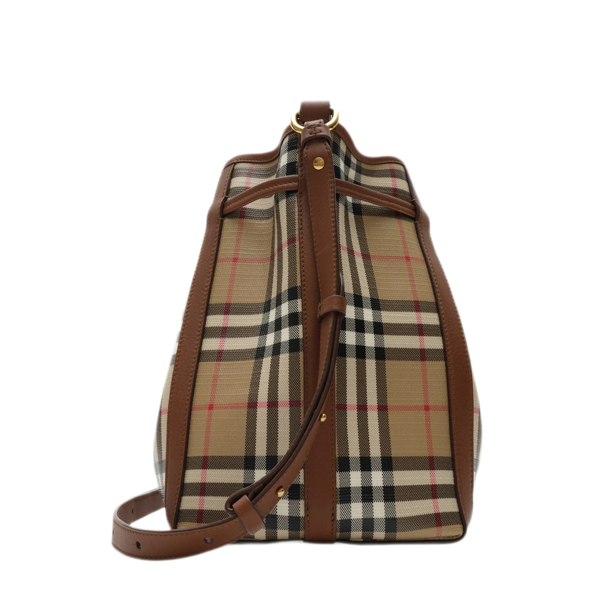 Mini Check Mini Canvas Bucket Bag - Archive Beige