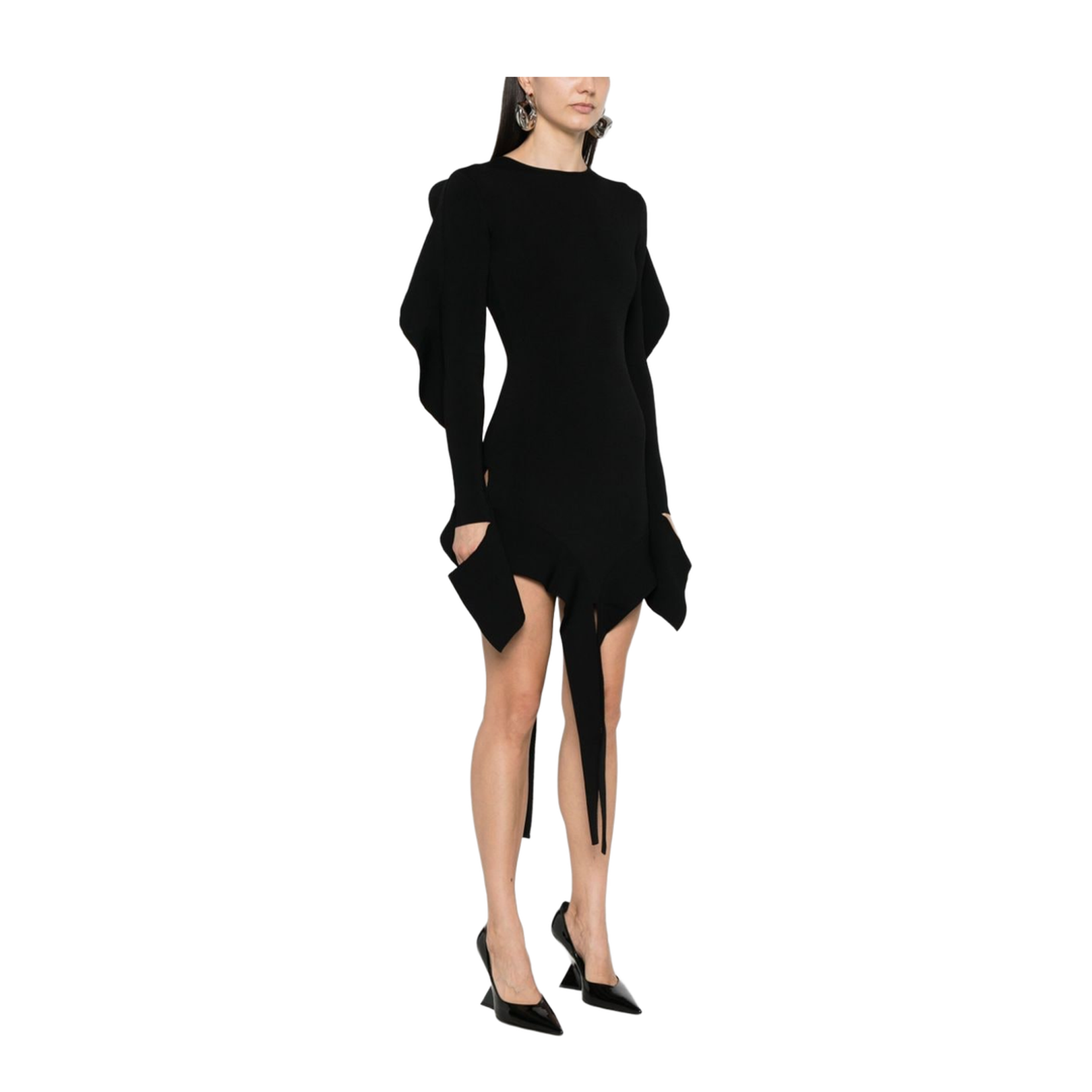 Asymmetric Mini Dress - Black