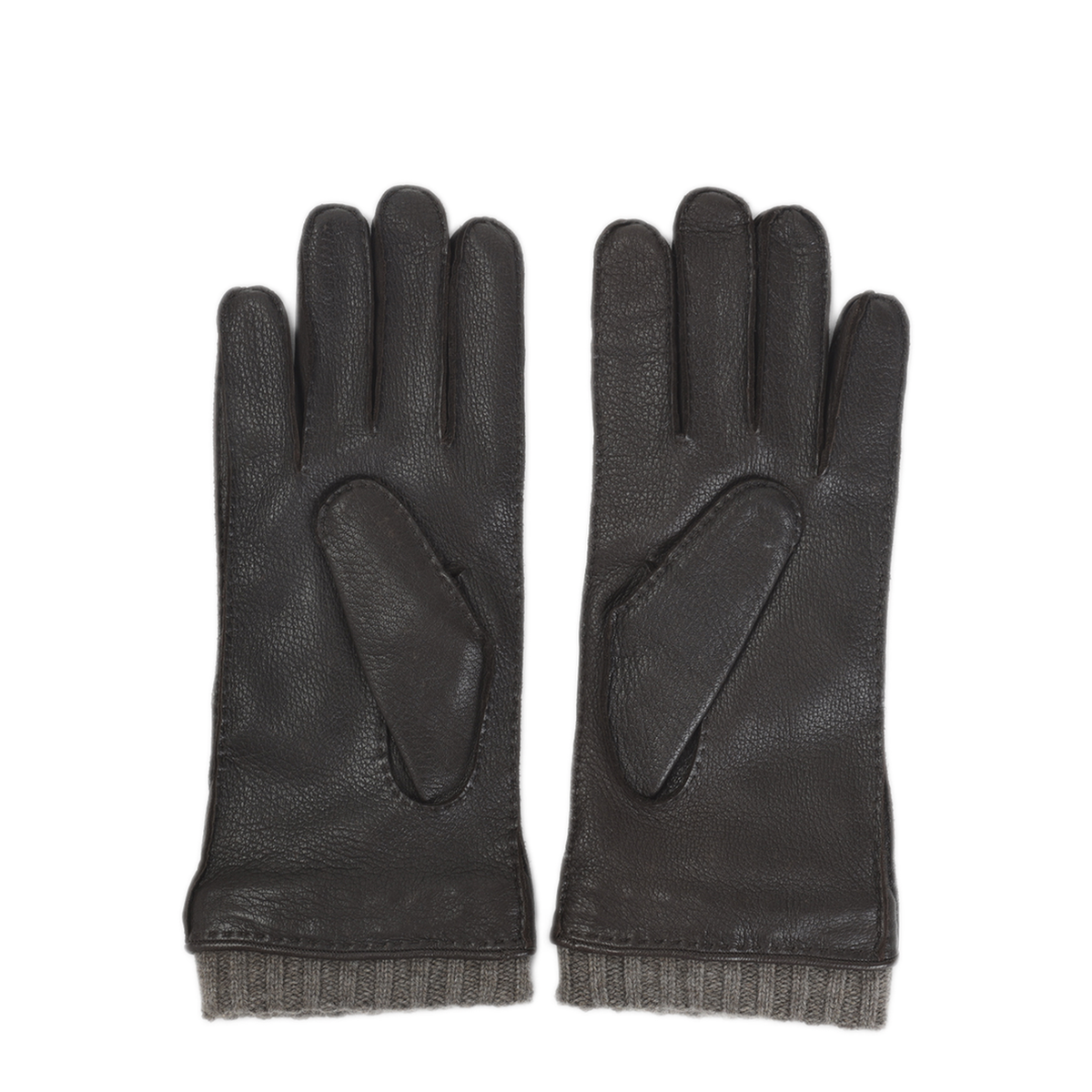 MAYFEYR - CANALI - Black Deer Leather Gloves - GUA01ZF00035510