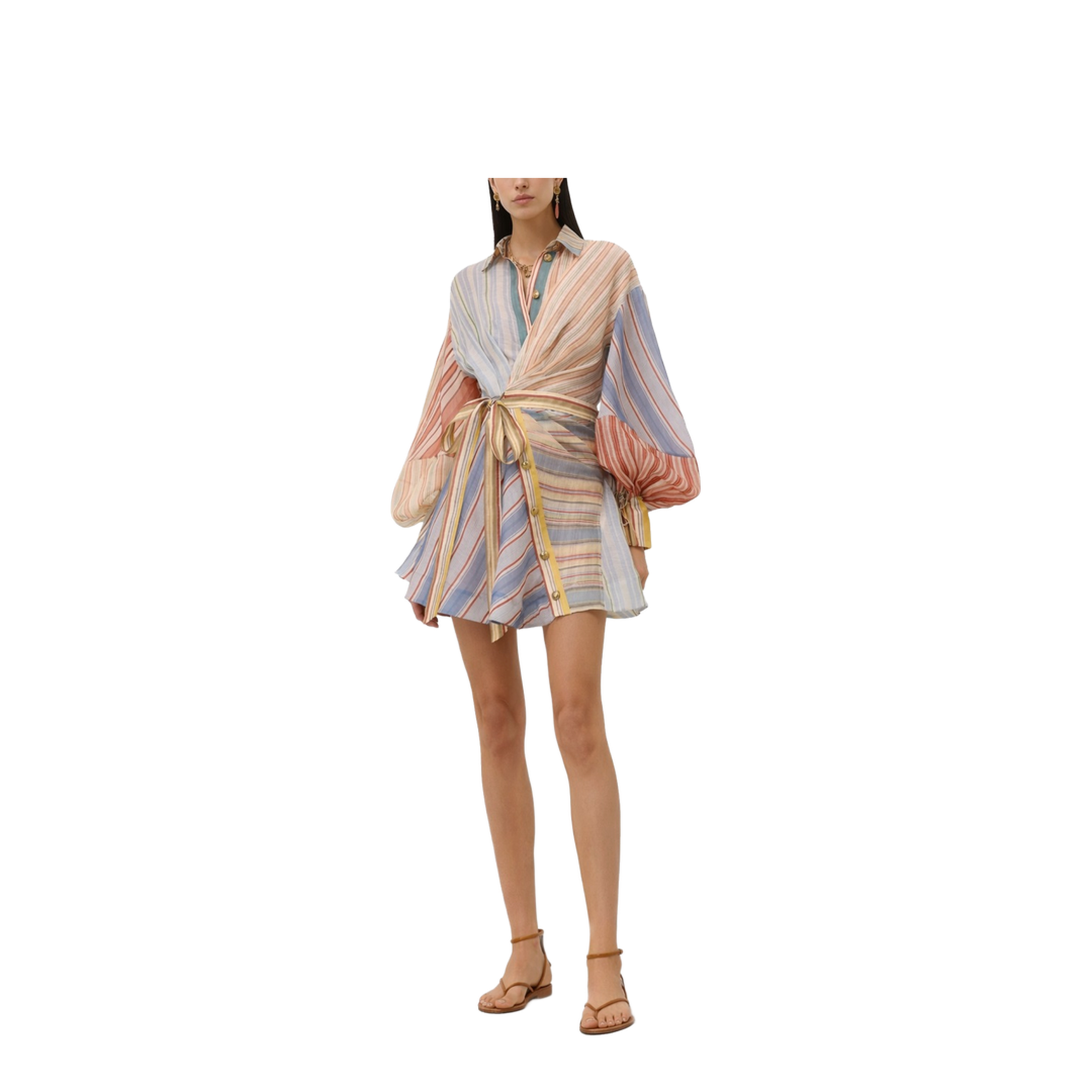 Rebellion Striped Mini Dress Spliced Stripes