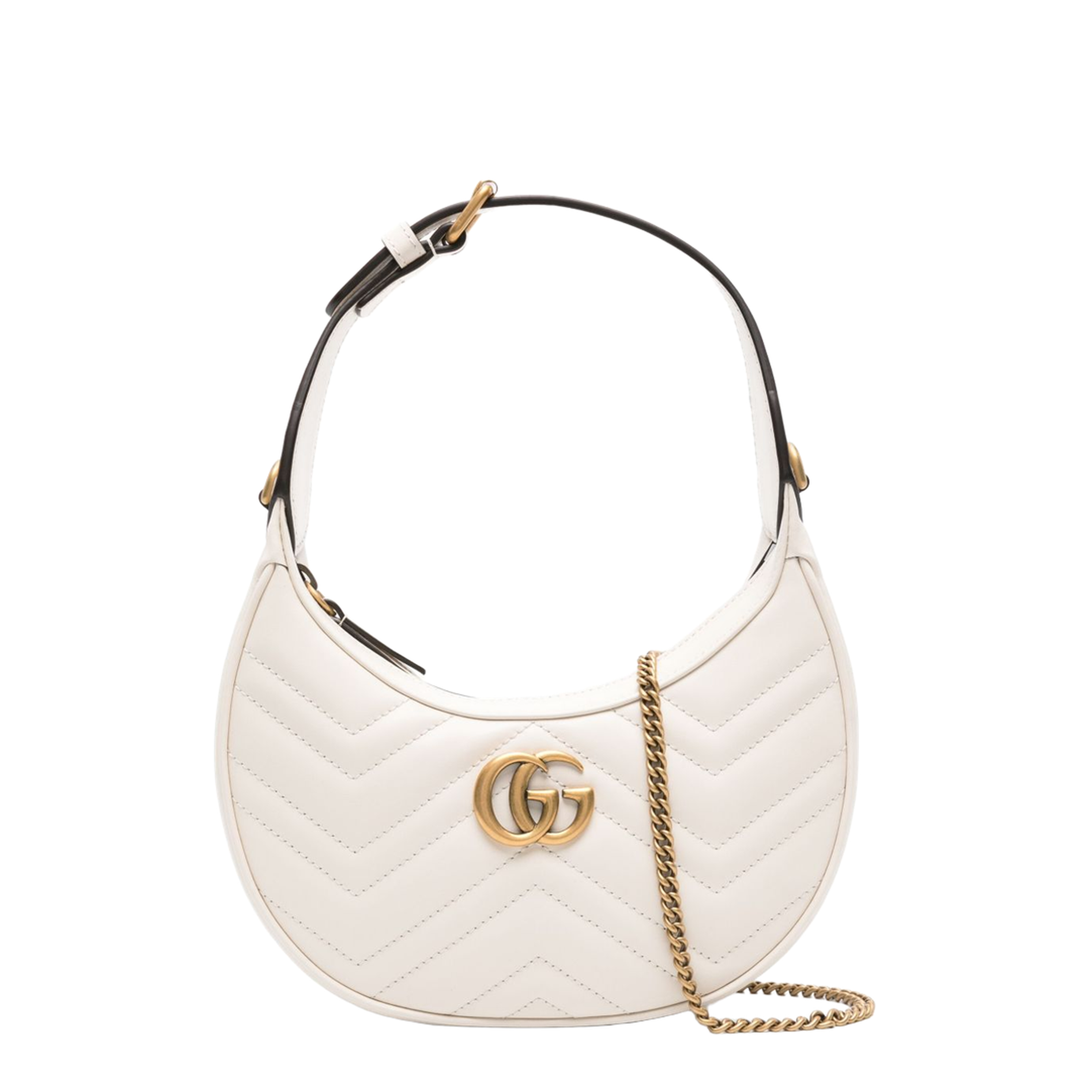 Small Shoulder Bag in White Leather